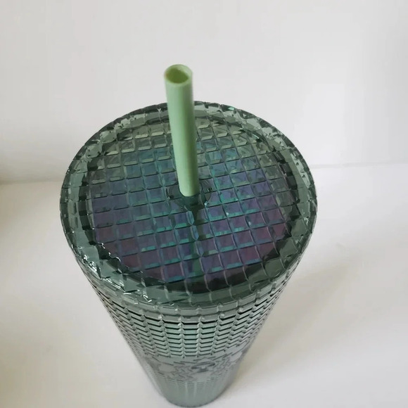 Starbucks 2022 Rainforest  Green Iridescent Cold Cup Tumbler Venti 24oz. - Picture 5 of 7